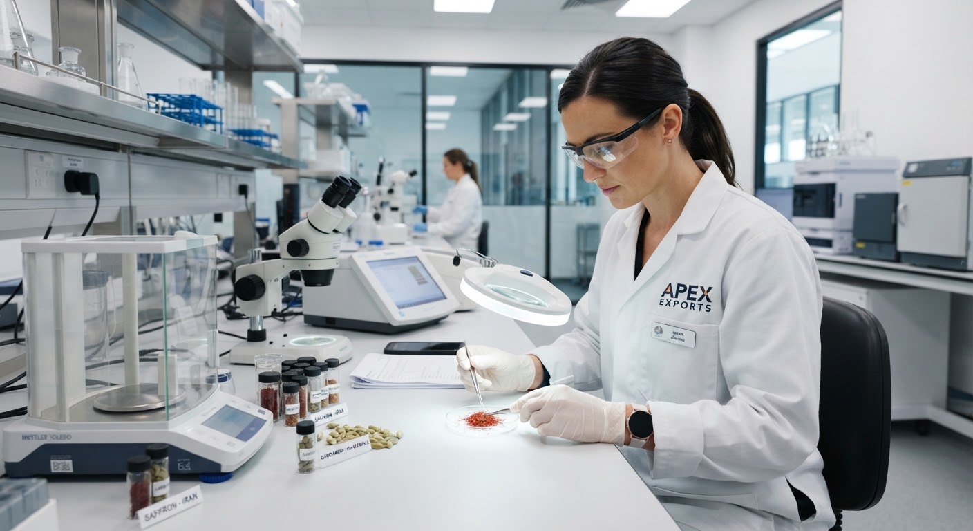 Quality-control laboratory, Apex India Exports